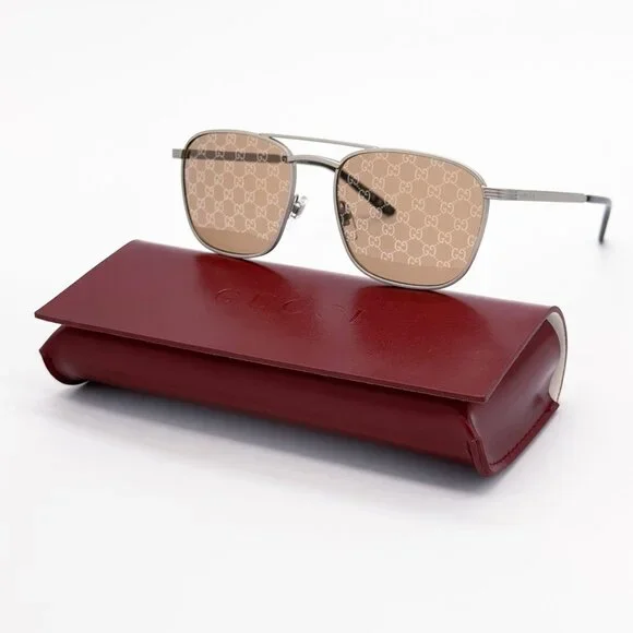 NEW GUCCI SUNGLASSES SILVER UNISEX EYEWEAR GUCCI GG1881S 004